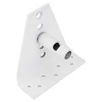 Кронштейн для крепления без сварки доводчика белый. Doorstop 