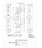 KALE 192/P 30mm W/B хром б/мех.секр м/о 92мм Замок врезной б/руч (30) KALE 192/P 30mm W/B хром б/мех.секр м/о 92мм Замок врезной б/руч (30)