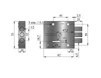 Герион "Блок-2М" 2кл б/о три риг. сейфовый Замок накладной
