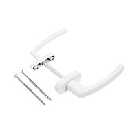 Ручка балконная белая асимметр.BHS-F 01 RAL 9016 Комплект ручек (40,10) Ручка балконная белая асимметр.BHS-F 01 RAL 9016 Комплект ручек (40,10)