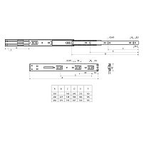 StahlBuro направляющие шариковые с доводчиком (2 шт.) 45-350 /14"/ хром (20) StahlBuro направляющие шариковые с доводчиком (2 шт.) 45-350 /14"/ хром (20)