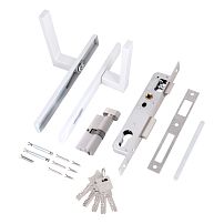 СТАНДАРТ 8520.02.9016 белый, ключ-вертушка  Замок врезной с/руч  (20)