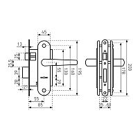 Птимаш ЗВ9-4.08 хром Замок врезной с/руч (10)