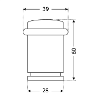 СТАНДАРТ 588А-1 BN черный ЕВРОПАКЕТ ограничитель дверной цилиндр (160,40) СТАНДАРТ 588А-1 BN черный ЕВРОПАКЕТ ограничитель дверной цилиндр (160,40)
