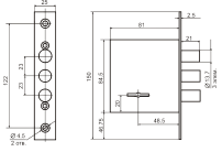 Рязань ЗВ 8-8Д/15 (КЦП-81).У2 б/о 70911 Замок врезной б/руч (30) Рязань ЗВ 8-8Д/15 (КЦП-81).У2 б/о 70911 Замок врезной б/руч (30)