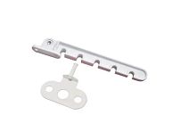 Ограничитель открывания окна Скобис (алюмин.гребенка) белая  5 позиц. (100,10!!!)