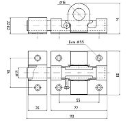С-Пб Засов накладной с проуш.с  круг. ригелем медь (25)