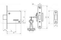 Омега Д-град ЗВ 8-4 простой 3кл Замок врезной б/руч (15)