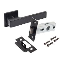 АЛЛЮР АРТ "РИНГО" BL+L45-8 BL (83150/S45) матовый черный Комплект ручка и защелка (20) АЛЛЮР АРТ "РИНГО" BL+L45-8 BL (83150/S45) матовый черный Комплект ручка и защелка (20)