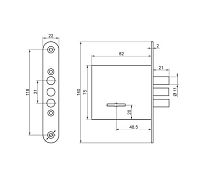 Омега Д-град ЗВ 8-4.3Р 3кл Замок врезной б/руч (30) 