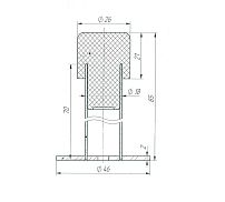 Зенит упор дверной УД-02 INOX (100,10)