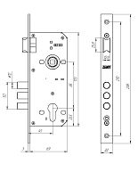 Д-град Зенит ЗВ4-85 никель без ручек, без ц/м, БЛИСТЕР Корпус замка (20) Д-град Зенит ЗВ4-85 никель без ручек, без ц/м, БЛИСТЕР Корпус замка (20)