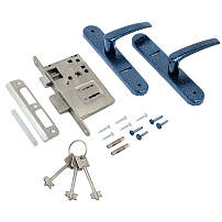 Птимаш ЗВ9-4.08 синий муар Замок врезной с/руч (10)