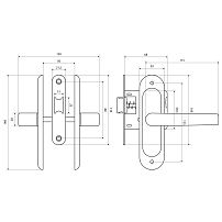 Птимаш ЗЩ1.45 бронза Защелка дверная (20)