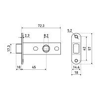 АЛЛЮР АРТ L45-8M-R18 BL матовый черный магнитная овал.торц.планка Защёлка (100) АЛЛЮР АРТ L45-8M-R18 BL матовый черный магнитная овал.торц.планка Защёлка (100)
