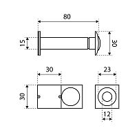 БУЛАТ ГД 02.16.02 (70/130 мм) матовый черный Глазок дверной (10,100)
