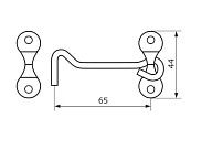 Домарт крючок прутковый мод.3 под золото (50) Домарт крючок прутковый мод.3 под золото (50)