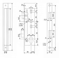 Гардиан PROFI (ПРОФИ) 35.11.16 б/о без ц/м, м/о 92 мм Замок врезной б/руч (15)