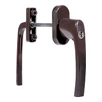 Ручка балконная с кл.+ кнопка тем.короч. двухстор.узкая/обычная, алюм. BHS 02 (01) 8019 (40,10) Ручка балконная с кл.+ кнопка тем.короч. двухстор.узкая/обычная, алюм. BHS 02 (01) 8019 (40,10)