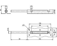 Засов Симеко ЗЩ 063 медь 150 мм (50)