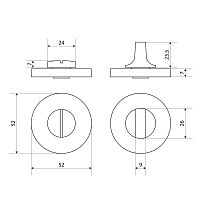 Сантехническая завертка к ручкам ALLUR ART COLLECTION BK-R5 SN(7580) мат.никель (100,10)