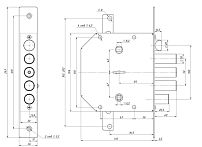 Сенат ЗВСЗЗ-9 правый ЗЩ ЗД б/о 5кл 421 Замок врезной тяж (7) Сенат ЗВСЗЗ-9 правый ЗЩ ЗД б/о 5кл 421 Замок врезной тяж (7)