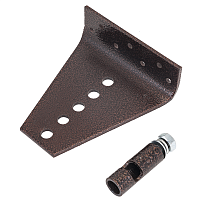 Кронштейн для крепления без сварки доводчика медь антик. Doorstop 