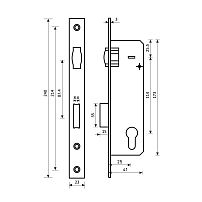 БУЛАТ ЗВ 5-1.25.00.23.08 нерж. сталь 25мм ролик.зщ под ц/м Замок врезной б/руч (30) БУЛАТ ЗВ 5-1.25.00.23.08 нерж. сталь 25мм ролик.зщ под ц/м Замок врезной б/руч (30)