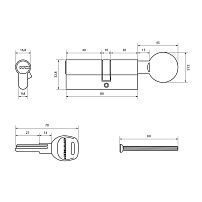 АЛЛЮР HD FG 80-5К BP (45x35G) латунь перф.кл/верт Цилиндровый механизм (50,10)