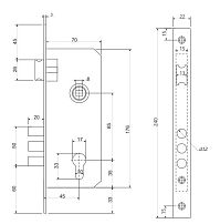 Апекс 2200/60-G золото м/о 85 мм Замок врезной б/руч (28,7) Апекс 2200/60-G золото м/о 85 мм Замок врезной б/руч (28,7)
