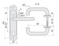 Крит Р85-5858У-Чш 8*8мм д/проптивопож. черная арт.00351 Комплект ручек на планке (20)