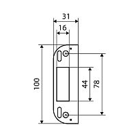 Ответная планка АЛЛЮР 045 WW белый для финских дверей (250,50) Ответная планка АЛЛЮР 045 WW белый для финских дверей (250,50)