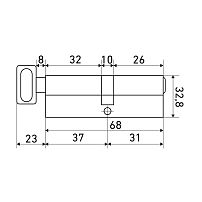 KALE 164 SMC/68 26х10х32M латунь перф.кл/верт Цилиндровый механизм (72,12) KALE 164 SMC/68 26х10х32M латунь перф.кл/верт Цилиндровый механизм (72,12)