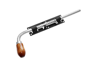 Засов Домарт с пружиной ЗСП-400 мод.2 черный d-16мм (5)