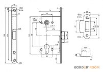 Рязань BORDER ROOM(РУМ) хром (хедер) 81802 Защелка (30)