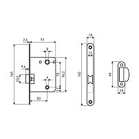 АЛЛЮР АРТ L7050R W матовый белый овальная планка18мм без ручек с фиксатором Защёлка (40)