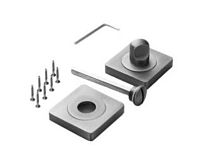 Сантехническая завертка к ручкам RENZ BK 02 MBN/CP матовый чёрный никель/хром блестящий (100,5) 