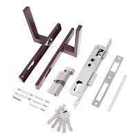 СТАНДАРТ 8520.02.8017 коричневый, ключ-вертушка  Замок врезной с/руч  (20)