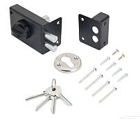 Омега Д-град ЗН 1-2Р черный двухригельный Замок накладной (30)