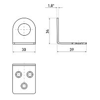 Проушина д/нав.замков Кунгур 30х70 угловая цинк d15мм пара (100,50,10!!!) Проушина д/нав.замков Кунгур 30х70 угловая цинк d15мм пара (100,50,10!!!)