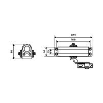 АЛЛЮР Доводчик дверной COMFORT(КОМФОРТ) ДД 188/3-5 A-C (до130 кг) коричн. RAL8024, морозостойкий(10) АЛЛЮР Доводчик дверной COMFORT(КОМФОРТ) ДД 188/3-5 A-C (до130 кг) коричн. RAL8024, морозостойкий(10)