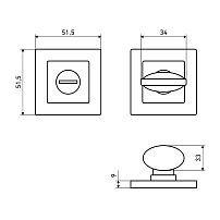 Сантехническая завертка к ручкам АЛЛЮР АРТ BK-S1 SN/CP(4182) мат.никель/хром (100,10)