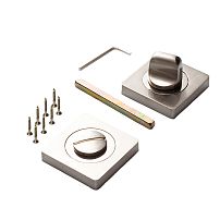 Сантехническая завертка к ручкам RENZ BK 02 SN/NP квадр. никель матовый/никель блестящий (100,5)