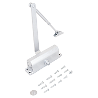 NOTEDO Доводчик дверной  DC-090 SILVER до 130 кг серебро (10)