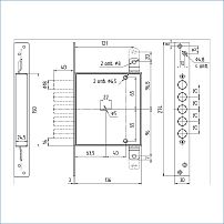 Балашиха ЗВ8 140.1.1-18  б/о, 5 кл., 5 ригелей  d18 Замок врезной тяж (10) 