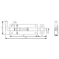 Засов Киров Секрет ЗД-10 а/бронза 180мм (20) Засов Киров Секрет ЗД-10 а/бронза 180мм (20)