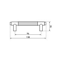 StahlBuro AP2309-96 2шт., BL матовый черный Ручка-скоба мебельная (20, 200)