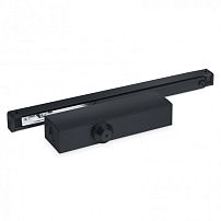 NOTEDO Доводчик дверной  DC-025-095 SL+HO+DA+BC PRO BLACK  со скольз.тягой до 100кг(6)