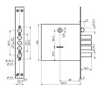 Рязань ЗВ 9-8МК4/15  ЛП8 универсал. "BORDER" б/о 77740 Замок врезной тяж (6) Рязань ЗВ 9-8МК4/15  ЛП8 универсал. "BORDER" б/о 77740 Замок врезной тяж (6)