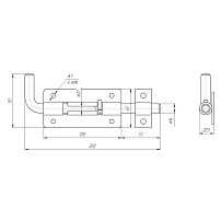 Засов Киров Секрет ЗД-10 а/бронза 120мм (25) Засов Киров Секрет ЗД-10 а/бронза 120мм (25)